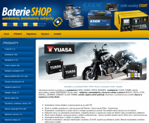 baterie-shop.cz: Autobaterie, motobaterie, EXIDE, VARTA, BANNER, YUASA
Autobaterie, motobaterie, EXIDE, VARTA, BANNER, YUASA - Autobaterie Motobaterie Nabíječky autobaterií Záložní zdroje Startovací kabely Speciální svíčky BRISK Žhavící svíčky BRISK Startovací zařízení Zapalovací svíčky BRISK Měniče napětí Údržba a příslušenství Parkovací senzory Trakční baterie Povinná výbava vozidla Osvětlení, světla, svítilny Oleje a maziva Autochemie Nabíječky baterií Napájecí zdroje Zkoušečky, multimetry, testery Xenony, bixenony Baterie ENERGIZER, GP akumulátory,Exide,Varta,Banner