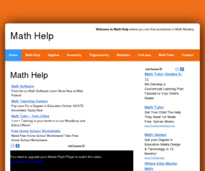 mathhelp.org: Math Help
Math Help and cool Math Games for everyone and math help solving math problems Math videos and math tutorials