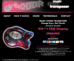 musicchordtransposer.com: Change Music Keys with The De:CHORDER Music Chord Transposer - Change Keys, Get Chords, Music
The De:CHORDER® Music Chord Transposer quickly transposes chords from one key to another, at the touch of a button.
