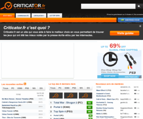 criticator.fr: Tests de jeux vidéo : critiques de la presse et avis des internautes - Criticator.fr
Découvrez les tests des professionnels et les critiques des internautes sur les jeux vidéo des consoles Xbox 360, PS3, PSP, Nintendo Wii et DS, PC : note et avis.