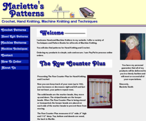 mariettespatterns.com: Mariette's Patterns, Pattern Books on Crochet Hand Knitting Machine Knitting and Techniques
