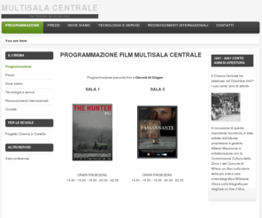 multisalacentrale.it: PROGRAMMAZIONE FILM MULTISALA CENTRALE
Joomla! - il sistema di gestione di contenuti e portali dinamici