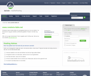 rondreis-italie.net: rondreis-italie.net geregistreerd door een klant van DeziWeb
Uw eigen site online in een kwestie van minuten, snel en gemakkelijk, en ook nog eens bij de meest voordeligste webhost van Nederland