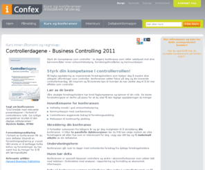 controllerkonferansen.com: Controllerdagene- Business Controlling 2011 | Kurs | Confex Norge
Din viktigste arena for erfaringsutveksling og faglig oppdatering, spisskompetanse på økonomistyring, rapportering, kommunikasjon og personlig utvikling.