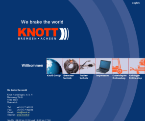 knott.at: Knott Bremsen-Achsen AT: Willkommen
Knott GmbH - Bremsentechnik und Trailertechnik