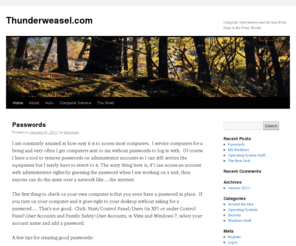 thunderweasel.com: Thunderweasel.com | Computer Information and Services From Deep in the Piney Woods
