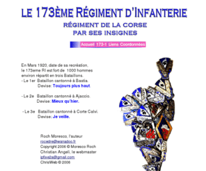 173ria-insignes.com: 173ème R.I - Index
Site sur le 173ème régiment d'infanterie corse par ses insignes avec les détails, les fabriquants et les années.