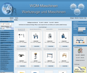 wgm-maschinen.de: WGM- Maschinen, Werkzeuge und Maschinen für Holz-, Metall- und Blechbearbeitung - Index
große Auswahl an Maschinen für die Holz-,  Metall,- und Blechbearbeitung! Z.B. Biegemaschinen, Abrichthobel, Metallbandsäge. Bieten für Heimwerker oder Profis verschiedene Qualitäten