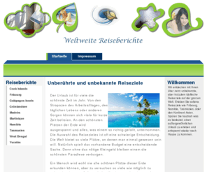 weltweite-reiseberichte.com: Weltweite Reiseberichte - Urlaub im Südpazifik
Reiseberichte aus aller Welt zu idylischen Urlaubsorten. Wünderschöne Urlaubsziele im Südpazifik.