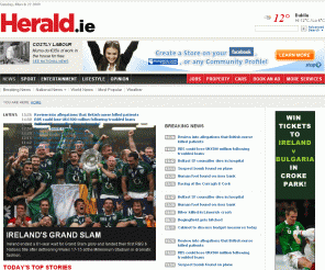 herald.ie: Evening Herald Newspaper | Ireland's Evening News Paper | Dublin & National News  - Herald.ie
Ireland’s Evening Herald newspaper online. News & classifieds from Dublin and Ireland with the Evening Herald including Sport, Entertainment, Lifestyle and Opinion. 