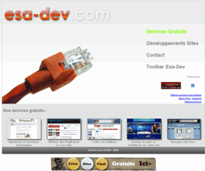 esa-dev.com: Esa-Dev.com : services pour webmasters
Services gratuits pour internautes et webmasters.