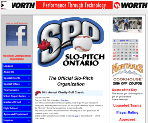 slopitchontario.org: Slo-Pitch Ontario Association, the official site of slo-pitch softball in Ontario.
Information about slo-pitch softball for teams in the province of Ontario. Online registration information for teams, leagues and tournaments. Schedules and results for Provincial Championships, Eliminations and Super Series.