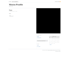 typicalblog.com: Mission Possible — Mission Log
Mission Log