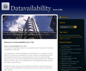 datavailability.co.uk: www.Datavailability.co.uk
Providing information and answers to a number of technical questions, from VMware Virtualisation through to Wide Area Networking and eMail Archiving.
