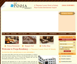 poojaresidency.com: Pooja Residency,A Threestar Luxury Hotel @ Kalady
