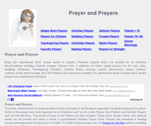 prayer-and-prayers.info: Prayer and Prayers
Visit this site for Prayer and Prayers. Enjoy the inspirational words of Prayer and Prayers. Online Prayer and Prayers.