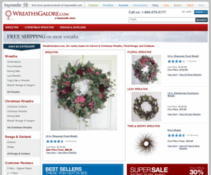 everywreaths.com: Wreaths: Shop Door Wreath at WreathsGalore.com
Shop our huge Christmas wreath selection and save up to 30% or more! Buy online and get fast shipping on advent wreaths, swags & garlands at WreathsGalore.com.