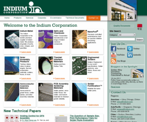 indiumcorporation.com: Global Solder Supplier | Electronics Assembly Materials | Indium
Indium Corporation is a global solder supplier specializing in solder products and solder paste for electronics assembly materials.