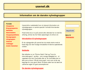 usenet.dk: usenet.dk: Information om de danske nyhedsgrupper
