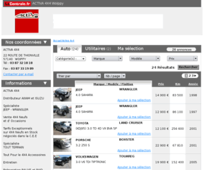 activa4x4.com: ACTIVA 4X4 : auto d' occasion à WOIPPY - Concessionnaire WOIPPY
 
 
Retrouvez toutes les annonces ACTIVA 4X4, vente  de voitures d' occasion a WOIPPY. ACTIVA 4X4 concessionnaire occasion.
