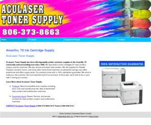 aculaser1.com: Printer Cartridges Amarillo, TX - AcuLaser Toner Supply
AcuLaser Toner Supply has been offering quality printer and ink toner services to the Amarillo, TX community and the surrounding area. Call 806-373-8663.