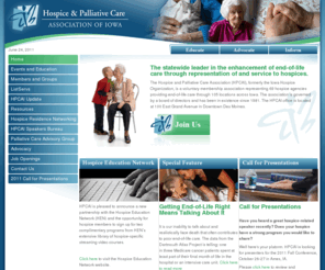 iowahospice.org: The Hospice and Palliative Care Association (HPCAI)
The Hospice and Palliative Care Association (HPCAI), formerly the Iowa Hospice Organization, is a voluntary membership association representing 74 hospice agencies providing end-of-life care through 103 locations across Iowa.