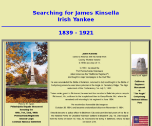 kinsellasearch.com: "Searching for James Kinsella - Irish Yankee"
A search for a Civil War soldier's history