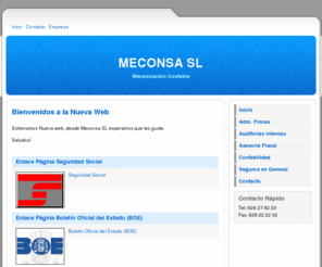 meconsasl.com: Meconsa SL
Asesoría Laboral, Fiscal, Seguros en General, Administración de Fincas