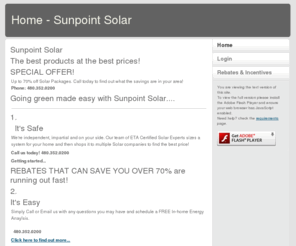 spanishsolartiles.com: Home - Sunpoint Solar
Solar bulk pricing discounts.  Install solar panels, solar water heaters, solar roof tile, solar lighting.  Arizona solar provider.