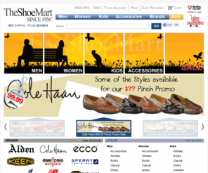 theshoemart.com: Mens Shoes  Womens Shoes, Kids Shoes | TheShoeMart.com
The Shoe Mart has the largest selection of the most sought after brands in the world. We carry top brands in women's shoes, men's shoes, and kids' shoes at great prices. To learn more, call us at 800-850-7463.