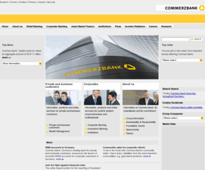 dresdner-bank.com: Commerzbank-Homepage
Die Commerzbank-Website bietet Informationen und Services für Kunden, Presse, Anleger, Bewerber und weitere interessierte Nutzer. 