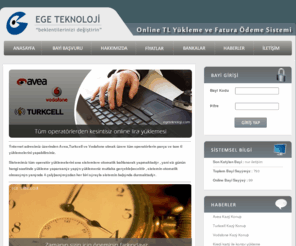 egeteknoloji.com: Ege Teknoloji Parça TL ve Lira Yükleme Bayiliği Lira Yükle
