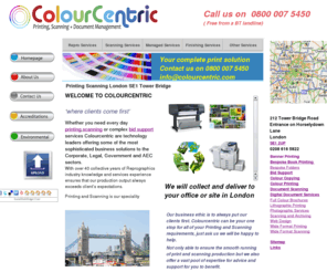 colourcentric.com: Document Scanning London,Printing Services London, Reprographics
Colourcentric Ltd –Professional document management company based in London offering Document Scanning, Printing Services and Reprographics throughout the whole of the UK. Full range of printing services available call us on 0800 007 5450 for details