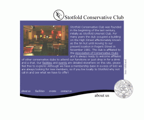 stotfoldconservativeclub.co.uk: Stotfold Conservative Club
The Stotfold Conservative Club - function hall available for hire by members for private functions, two snooker tables, dartboard, petanque court, stage area, TV room, children's play area, full bar facilities, free parking, members and guests welcome. New members always welcome!