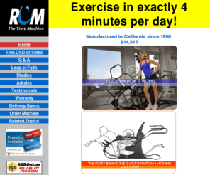 werk.org: ROM - The Four Minute CrossTrainer
4 Minute Workout Machine - ROM Exercise Machine