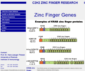 zinc-finger.com: C2H2 Zinc Finger Research
Webpage C2H2 Zinc Finger Research Database