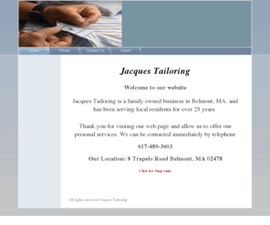 jacques-tailoring.com: Home - Welcome to Jacques Tailoring
A WebsiteBuilder Website