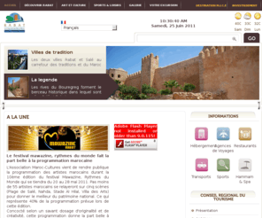 rabat-tourisme.org: Visiter Rabat | Centre Régional du Tourisme
Site officiel de l'office du tourisme de Rabat et région : découvrez Rabat, ses jardins, musées, festivals, et monuments.