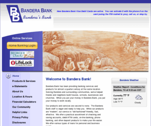 banderabank.com: Bandera Bank >  Home
Bandera Bank