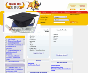 ragingbulledu.com: Raging Bull Education, Meeting point of Student and College
Raging Bull Education - student search college, university, course, training, fees. Student search college for education. Student Compare College for Education.  Institution / college can find student to sponsor course, advertise.