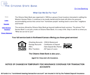 csbmorland.com: Citizens State Bank, Morland, KS
The home page for the Citizens State Bank, Kansas.