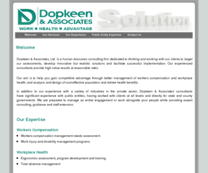 dopkeen.com: workplace health consulting
Gain competitive advantage through better management of workers compensation and workplace health
