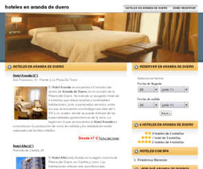 hotelesenarandadeduero.com: Hoteles en Aranda de Duero
Hoteles en Aranda de Duero: Pago directo en el hotel, Precio Mínimo Garantizado en hoteles de Aranda de Duero, sin gastos ni comisiones de gestión ni cancelación