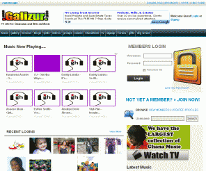 galizur.com: Ghcenter: #1 Site for Ghanaian Music,Videos,High Life,Hip Life,Gospel and African Music Downloads
Galizur also known as Ghcenter is the number one place on the net for Ghanaian music,mp3 downloads,listening to Ghana music Hip-life music,High life music,Gospel music and African Music.It includes a social networking community to share music,photos and blogs.