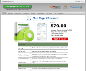 onepage-checkout.com: One Page Checkout - Virtuemart One Page Checkout - Magento
Best one page checkout solution for joomla virtumart shopping cart. Improve sales on your site with one page  checkout.