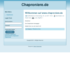 chaproniere.de: Chaproniere
Willkommen auf unserer Website. Wir, Renate Höglmeier und ich Stefan Chaproniere haben am 9. september 2009 in Liestal Standesamtlich geheiratet. Am 12. September, folgte die kirchliche Trauung in der Neupfarrkirche in Regensburg.