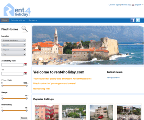 rent4holiday.com: rent4holiday.com - apartmani i privatni smeštaji, direktan kontakt sa vlasnicima
