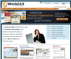 webgui.org: WebGUI - Content Management System | CMS | Open Source Content Management | Web Application Framework | Perl
WebGUI is an open source content management system with message boards, event management system, photo galleries, shopping carts and more built-in.