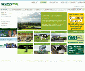 countrywidefarmers.co.uk: Countrywide - corporate homepage
Countrywide is the leading UK business in the supply of products to the rural community.  The businesses include Agriculture, Energy and Retail trading throughout the UK to market town and country customers, with products available through sales specialists, direct sales team, country stores and e-commerce.