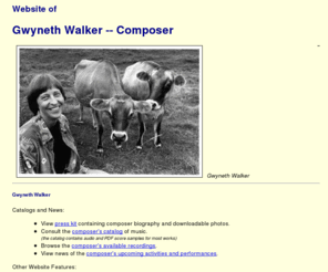 gwynethwalker.com: Gwyneth Walker -- Composer
Gwyneth Walker -- American Composer